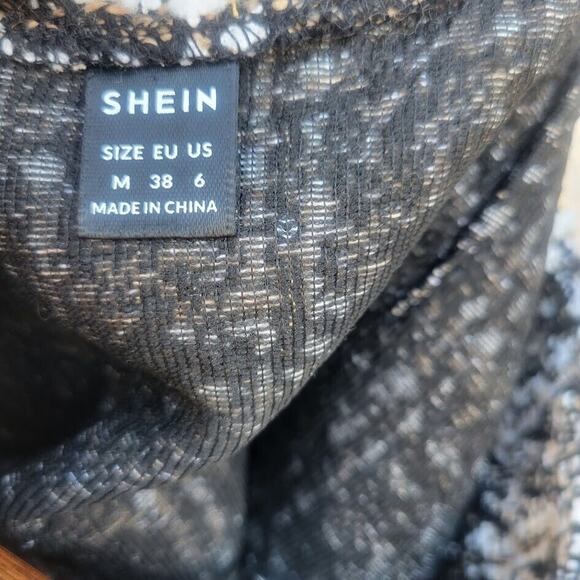 Shein Tweed Plaid Multicolored Mini Skirt Size 6 - Picture 6 of 6